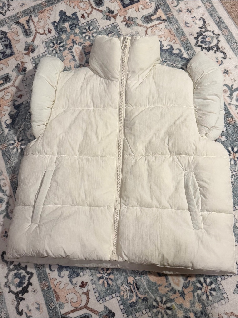 Simply Southern Cream Quilted Puffer Vest